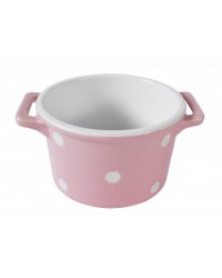 Горшочек в ручками Pink with dots 13 см